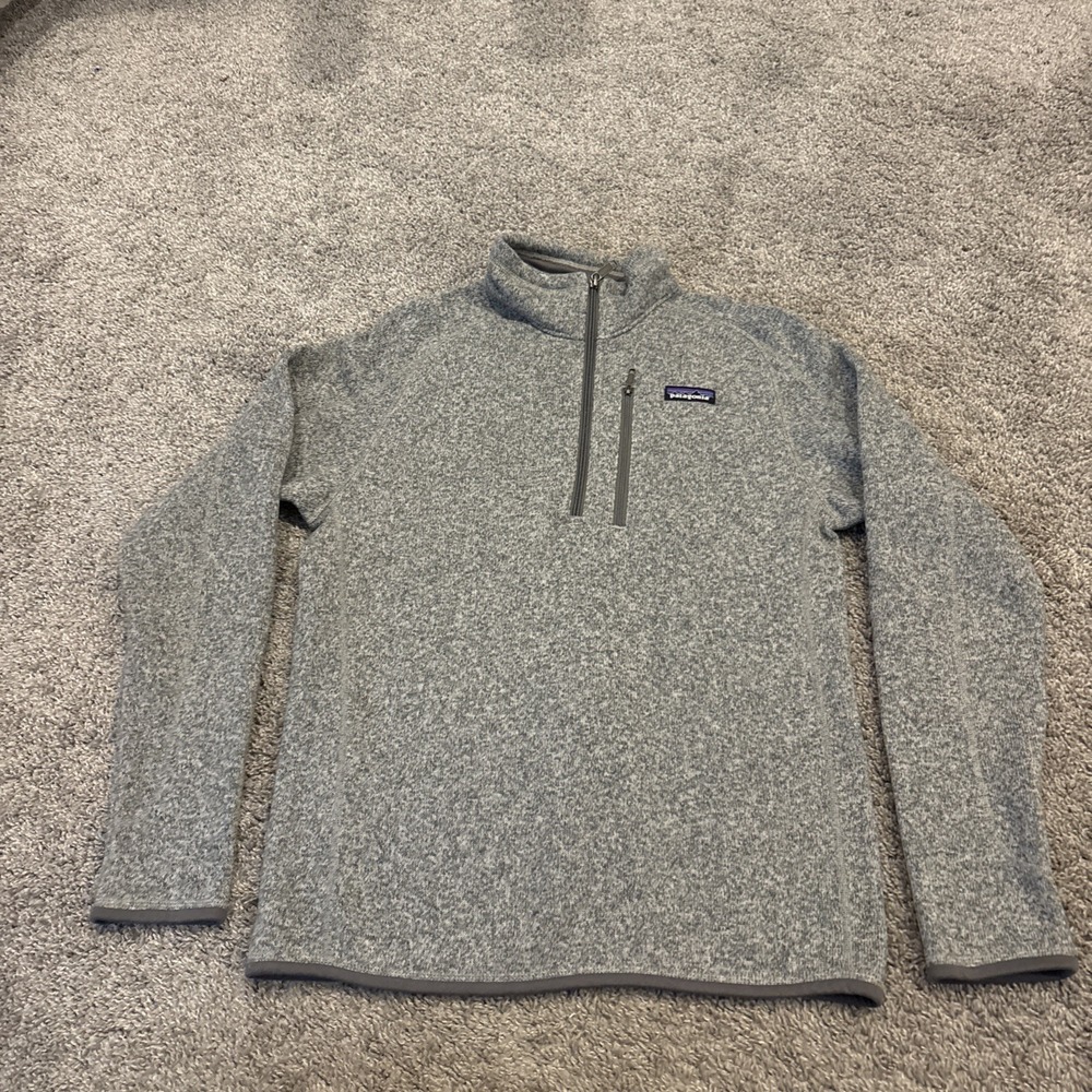 Men's Patagonia Better Sweater 1/4 Zip Fleece Small Heather Grey 25521 Gorpcore